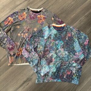 Robert Graham Rockhampton Paisley Sweater Lot Floral Lightweight Linen Blend